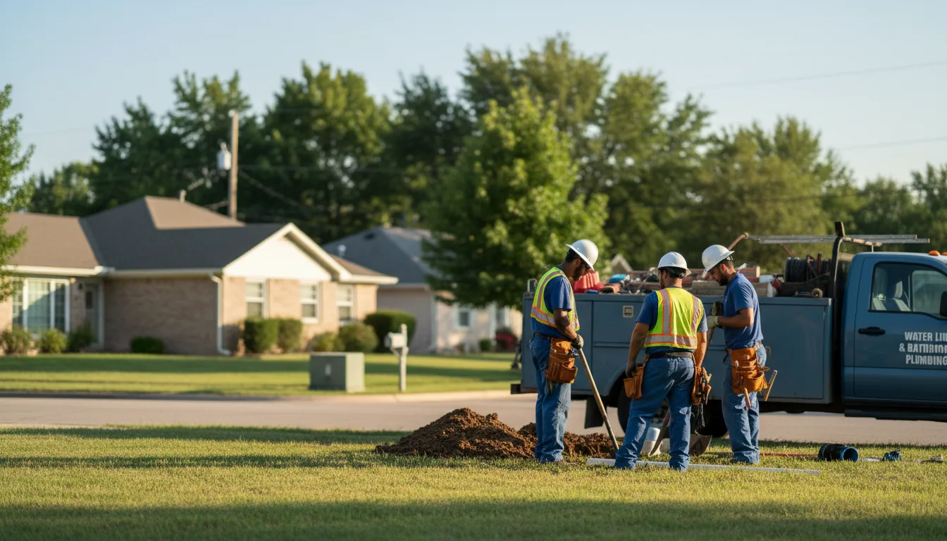 Residential water line and bathroom plumbing service in Advance, MO
